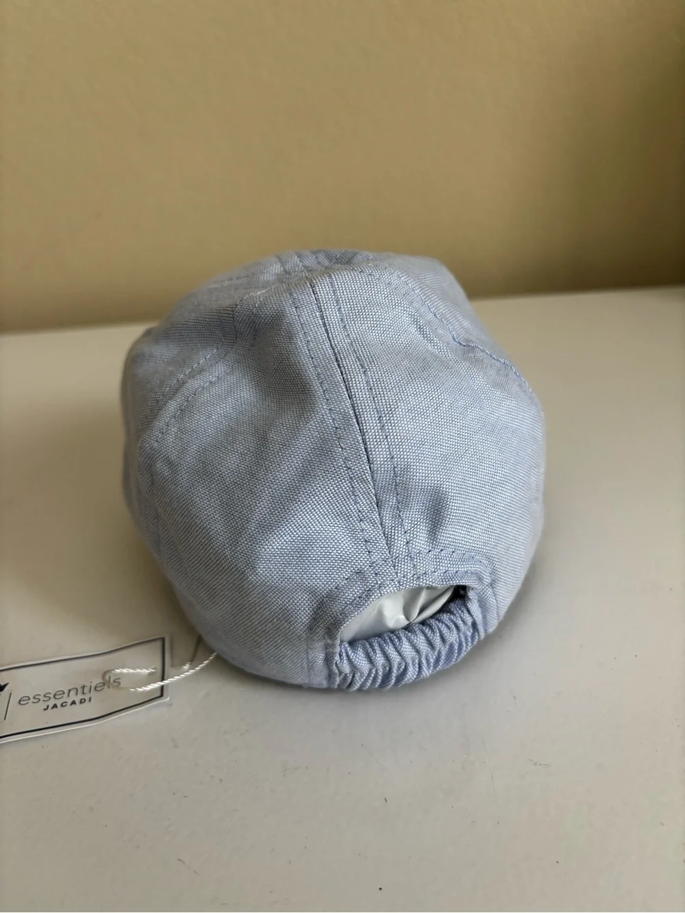 Jacadi l’esprit Baby Oxford ball cap - Blue/White 12M/47cm - NWT